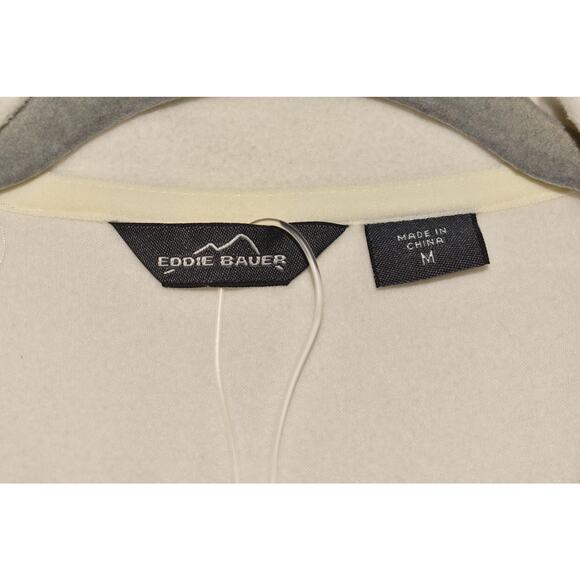 EDDIE BAUER NEW‎ $80 Microfleece 1/2 Zip Pullover Ivory Medium - Picture 3 of 3